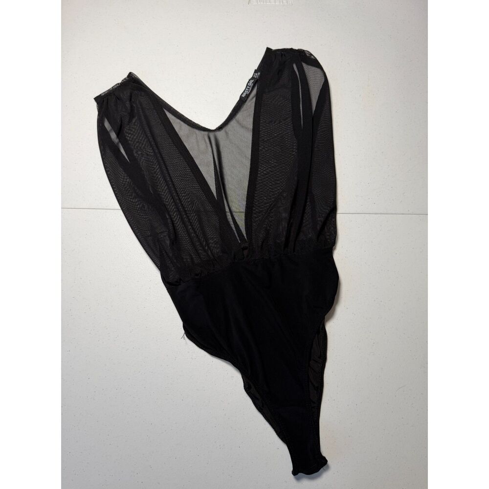 Nasty Gal black sheer mesh bodysuit